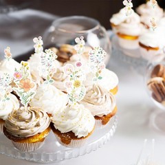 Flower Birthday Cupcake Toppers Decorations, 40PCS Wildflower Baby in Bloom B…
