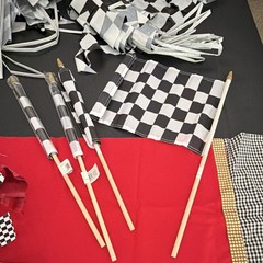 Racing Party Decorations Red, White, Black, Green