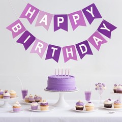 Bright Purple Birthday Banner – No DIY Happy Birthday Sign for Kids’ Parties