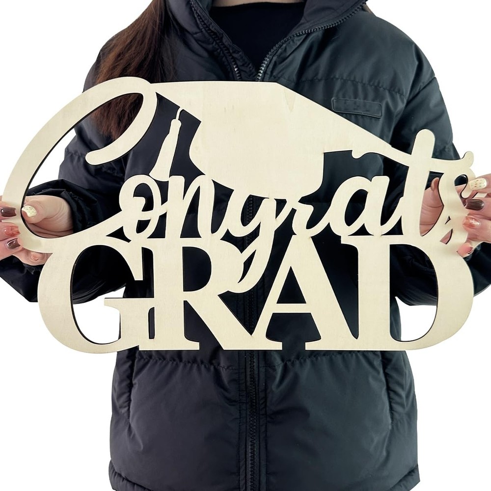 2026 Graduation Party Decorations Congrats Grad Sign Class of 2026 Photo Wood