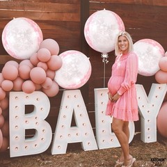 KatchOn, Huge 22 Inch Pink Snowflake Balloons – Pack of 6 | Mylar Snowflake B…