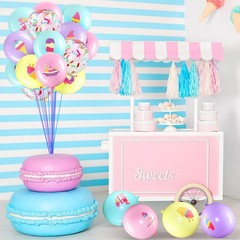 60 Pack Ice Cream Party Balloons Decorations, 12 Inch Sprinkles Party Confett…