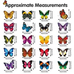 Outus 40 Pieces Butterfly Anti-Collision Window Decals Spring Multicolor