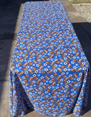 81” x 132” Blue TABLECLOTH Ball Print for Kids Child Baby Fun Birthday Party