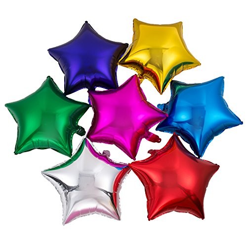 50pcs/lot Star Shape Foil Mylar Helium Ballon 18″ Balloon Birthday Party