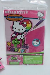Hello Kitty Birthday Party Decoration 2 x 12 Piece Swirl & 8 Pack Invitation Set