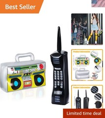 Retro Inflatable Boombox & Cell Phone Props – Ideal for Halloween & Photo Booths