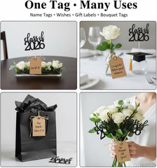 12 Pack Pre-Assembled Double Sided Class of 2026 Graduation Centerpiece Sticks w