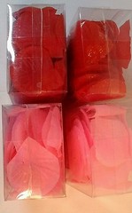 2 pack Fabric Rose Petals 100 count Choice Pink or Red