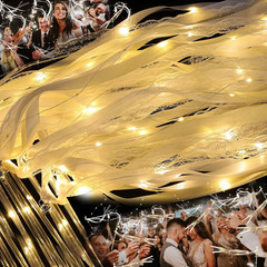100 Pcs Wedding Wands Ribbon with 3 Colorful Flashing Modes, Light up LED Silk F