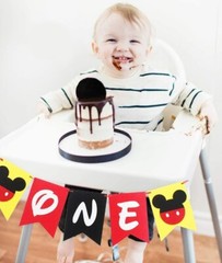 Mickey Mouse 1st Birthday Party Decorations,Party Supplies Included Banner