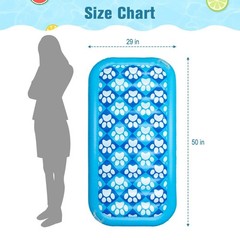 Inflatable Dog Pool Float – Large Ride On Pool Raft Toy for Pet, Summer Swimi…