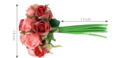 US 12 Heads Silk Rose Flowers Floral Bridal Wedding Bouquet Improve Home Vibes