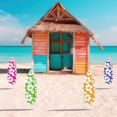 Surfboard Decorations 6 Pcs Yard Signs Luau Party Beach Summer Decorations