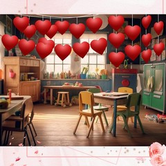 Large Red Heart Paper Cutouts Valentines Bulletin Board Craft Decor 12 In 100