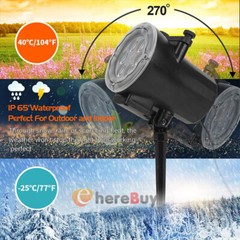 Christmas Snowflake Projector LED Moving Halloween Laser Light Outdoor Landscape