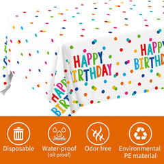 Happy Birthday Decorations: Birthday Party Supplies Set – Birthday Dots Design w