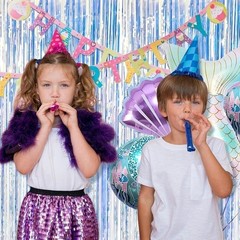 Foil Fringe Backdrop Set Tinsel Curtain Party Decoration Perfect Events New