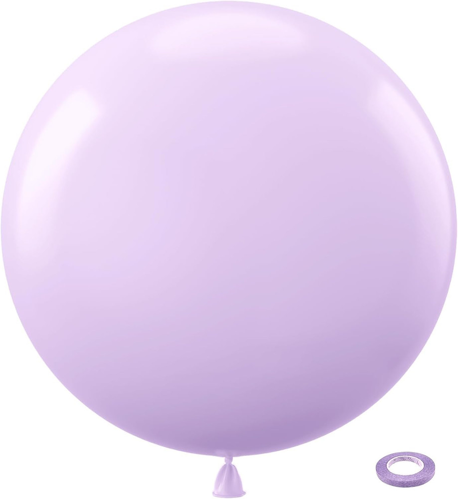 Pastel Purple Latex Party Balloons – 8 Pack 36 Inch Large Thick Lavender Light P