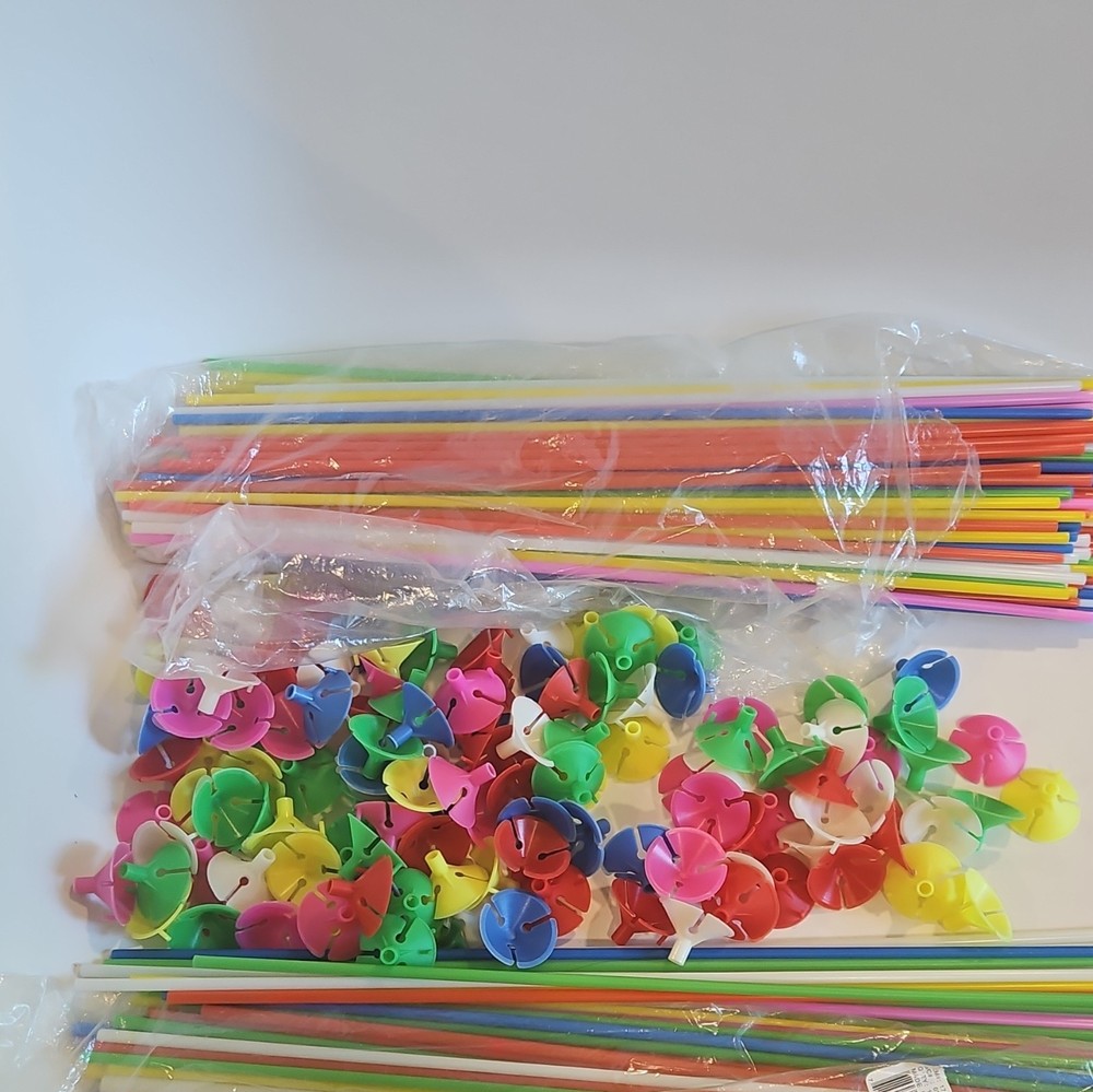 Multicolor balloon holders for non helium balloons