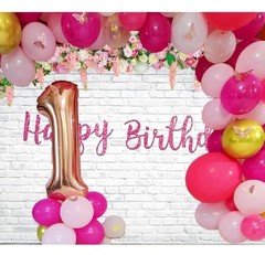 Flower Happy Birthday Backdrop 8x6ft