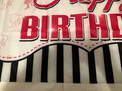 Barbie Happy Birthday Banner, 70 in Long, 41 in Tall, Fabric