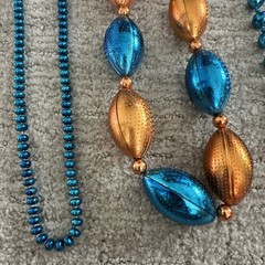 mardi gras beads Miami Dolphins Colors
