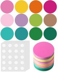 600 PCS Round Paper Cutouts 2 Inch Assorted Summer Colors Bulletin Board