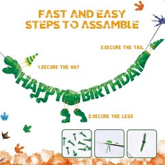 Stunning Watercolor Dinosaur Party Banner – 180″x15″ for Kids’ Celebration