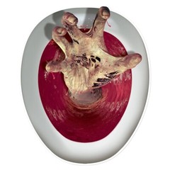 Gothic Halloween Prop-ZOMBIE GHOUL HAND TOILET TOPPER-Tattoo Bathroom Decoration