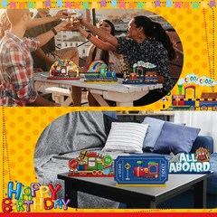 6 PCS Railroad Train Crossing Theme Centerpieces Party Decorations Birthday