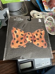 Bow Tie Foil Balloon Orange and Black