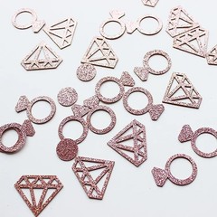 Rose Wedding Table Confetti, Bridal Shower Decorations Bride to Be Confetti G…