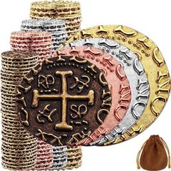 Metal Pirate Coins – Bronze, Silver, Gold & Rose Gold Coin Set – M, L, XL, XXL