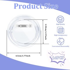 100 Sets 25mm/1 Inch Blank Button Making Supplies Round DIY Badge Button Maker