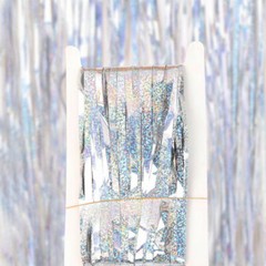 2x 3Meters Laser Fringe Curtain Glitter Birthday Party Wedding Background Crafts