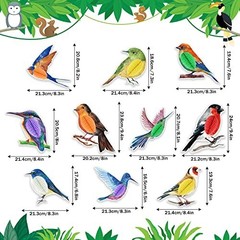 10 Pcs Tropical Bird Honeycomb Cutouts – Jungle Rainforest Party Decor, Luau Tik