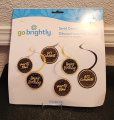 Go Brightly Swirl Decorations 9pcs.