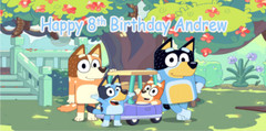 Birthday banner Personalized 6ft x 3 ft Bluey