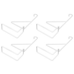 4Pcs Reusable White Iron Decorative Wall Hooks for Hanging Plants Lanterns