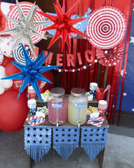 9PCS Blue Red White Explosion Balloons for Independence Day – 22″ 4Th of July Sp