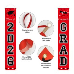 Graduation Decorations 2026, Red and Black Class of 2026 Decorations Graduati…