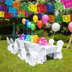 18 FT Cinco De Mayo Party Decorations Fiesta Banner with 9 Plastic Papel Picado
