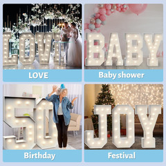 4FT Marquee Light up Numbers 2,Party Decoration Large Marquee Light up Letters w