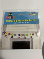Birthday Party 7 Items Banners,clothespin Photo Kit Plates,Balloons Helium 24pcs