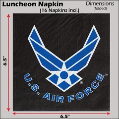 Official U.S. Air Force Party for 16 guests; includes 16 ea. Lg. 9” Plates, N…