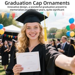 60 Pcs Gold Graduation Cap Tassel Decorations 2026, Grad Party Supplies & Gifts
