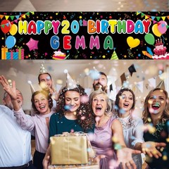 Personalized Birthday Banner For Party, Name And Ages DIY Banner Includes Alp…