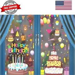 Happy Birthday Window Clings,131Pcs Birthday Decorations Stickers,Unique Birt…