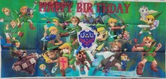 Zelda Happy Birthday Decoration Kit, 56 pieces, New – Free Shipping!